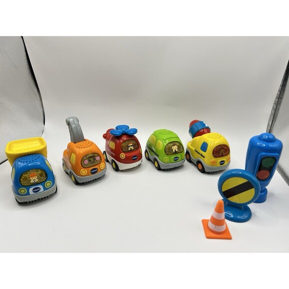 VTech Go! Go! Smart Wheels Cars Cement Truck Tow Truck Dump Truck Van Lot Of 5 + - Picture 7 of 16